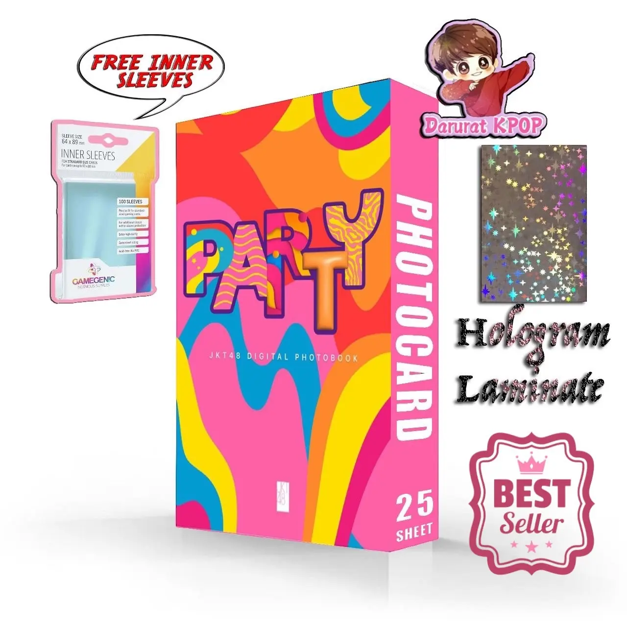 [Party] Photocard JKT48 Isi 25 Pcs Dua Sisi Laminasi Hologram Foto