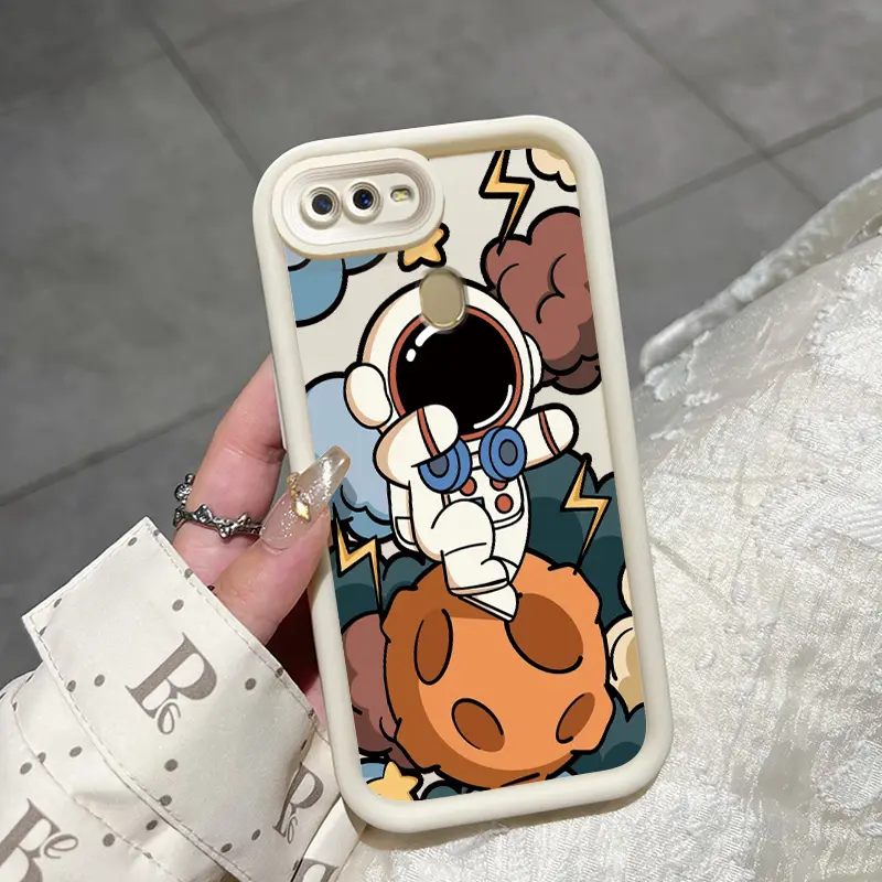 Casing Hp Untuk OPPO A7 OPPO A5s OPPO A12 OPPO A12S A11k Case HP Pola astronot kartun yang lucu Casing pelindung Softcase Kasing Kesing Silikon lunak baru cesing 1