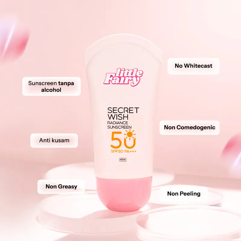 LITTLE FAIRY Secret Wish Radiance 4in1 Bundle cleaner +toner+serum+moisturize+sunscreen Skincare pack Soothing brightening kindly for Kering Kusam Skin Hyaluronic Acid 5