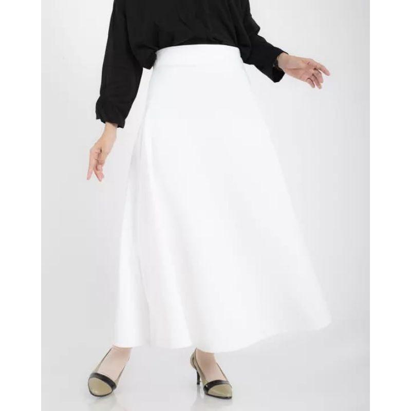 Rok A Line Mayung Panjang Scuba Premium Wanita Dewasa Kerja Midi Nyaman Casual Cantik 5