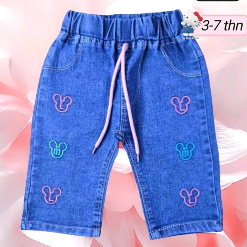 Celana Jeans 3/4 Anak Perempuan Usia 1-5 Tahun 2