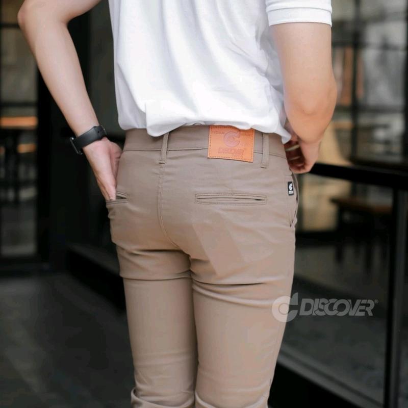 Celana Chinos Pria - Celana Panjang Chinos - Celana Chinos Twill Premium Dewasa Hitam Slimfit Casual 3