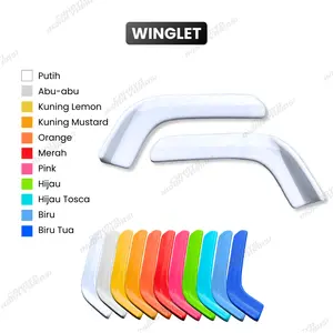 PAKET COMBO WINGLET UNIVERSAL DEPAN BUMPER WARNA MOBIL TRUK BUS BEMPER HIDROLIK PLAT JDM TOWING STRAP