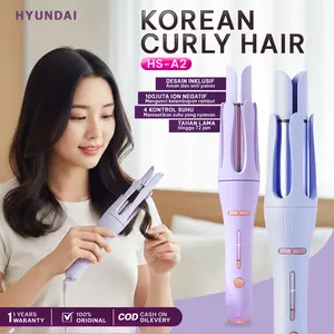 A- HYUNDAI Catokan Rambut 32mm Serbaguna KOREAN CURLY HAIR Garansi Pabrik / Automatic Curling Iron Catokan keriting Pink Ungu Purple Tanpa Merusak Rambut Perawatan Rambut Curly Versatile Praktis Sisir rambut Catokan rambut bergelombang  /curly
