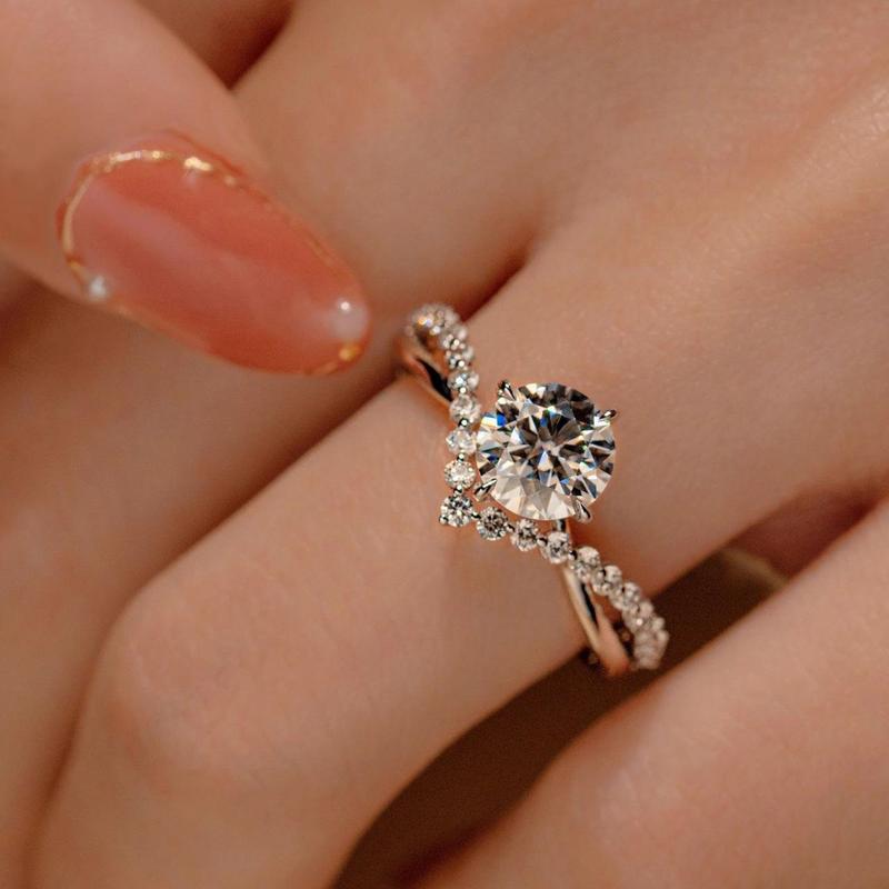 New four-prong exquisite fashion women's ring NV95-SG 2