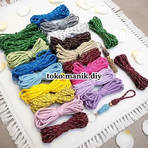 3 meter tali paracord polos dan motif tali paracord premium size 3mmd dan 5mm bahan bag charm tali