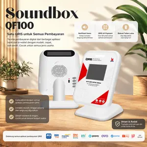 Alat Pembayaran QR Digital Soundbox QF100 Praktis Dalam Pembayaran Anti Lelet Desain Compact