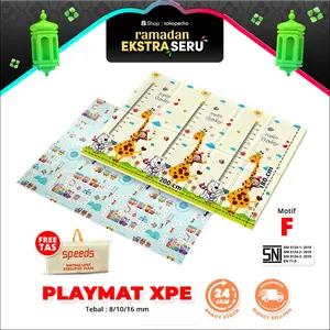 SPEEDS SNI F Playmate Karpet Lipat Playmat Bayi 180x200cm Matras Tikar Karakter Lucu 027-15