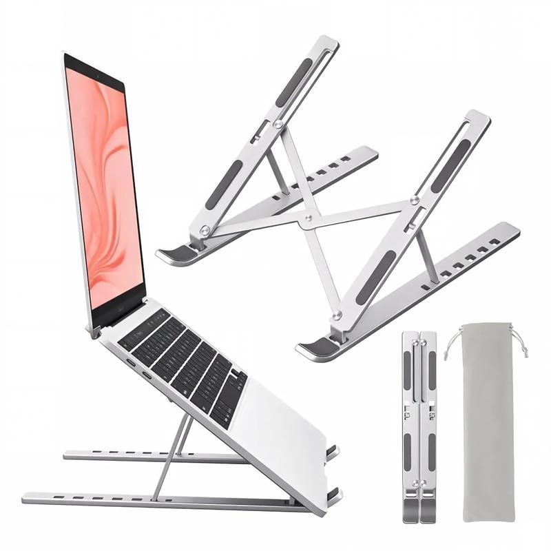 Giá Đỡ Laptop Hợp Kim Nhôm Kiêm Đế Tản Nhiệt 12-18 Inch Macbook Ipad Gấp Gọn Điều Chỉnh Độ Cao Chống Trượt Chất Lượng Cao