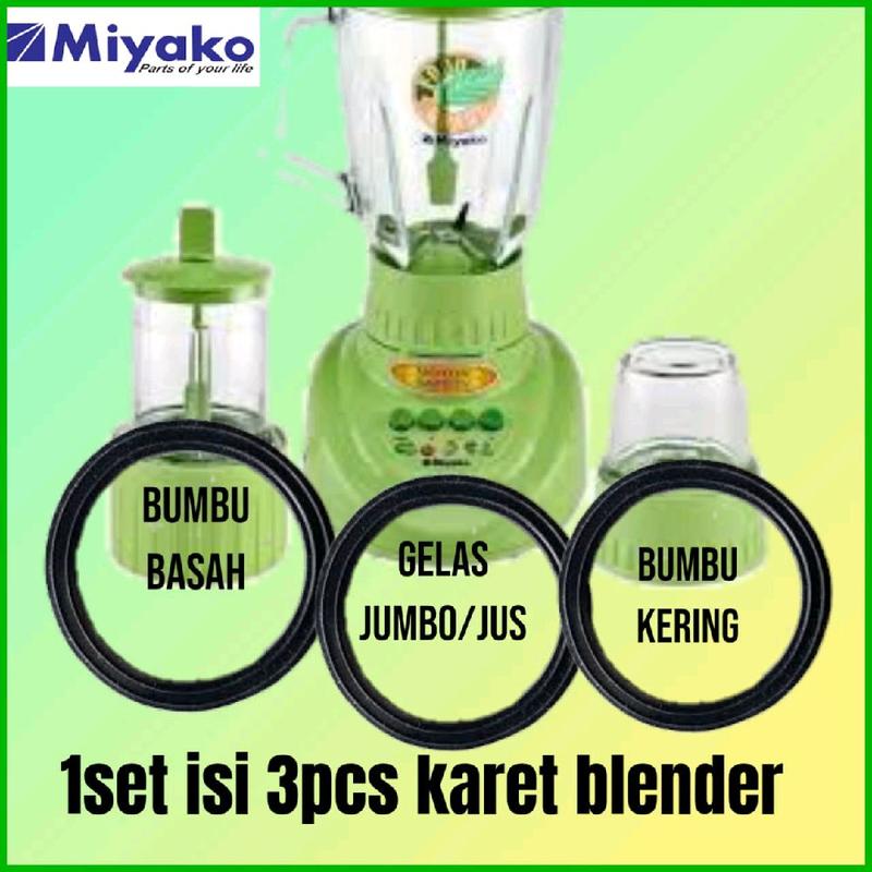 1set isi 3pcs karet/seal blender miyako original suku cadang blender 0