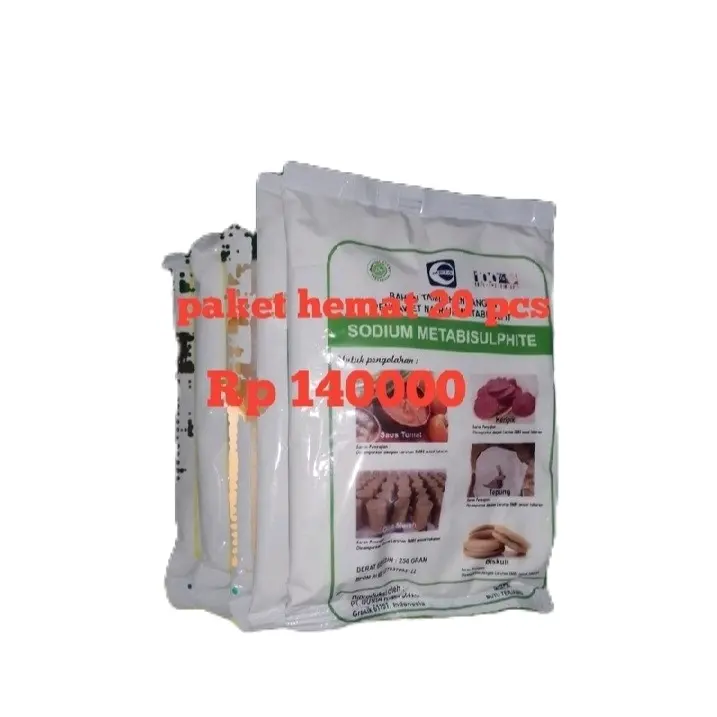 paket hemat 20 pcs sodium metabisulphite 250g bahan tambahan pangan pengawet Baking Food Bahan Powder