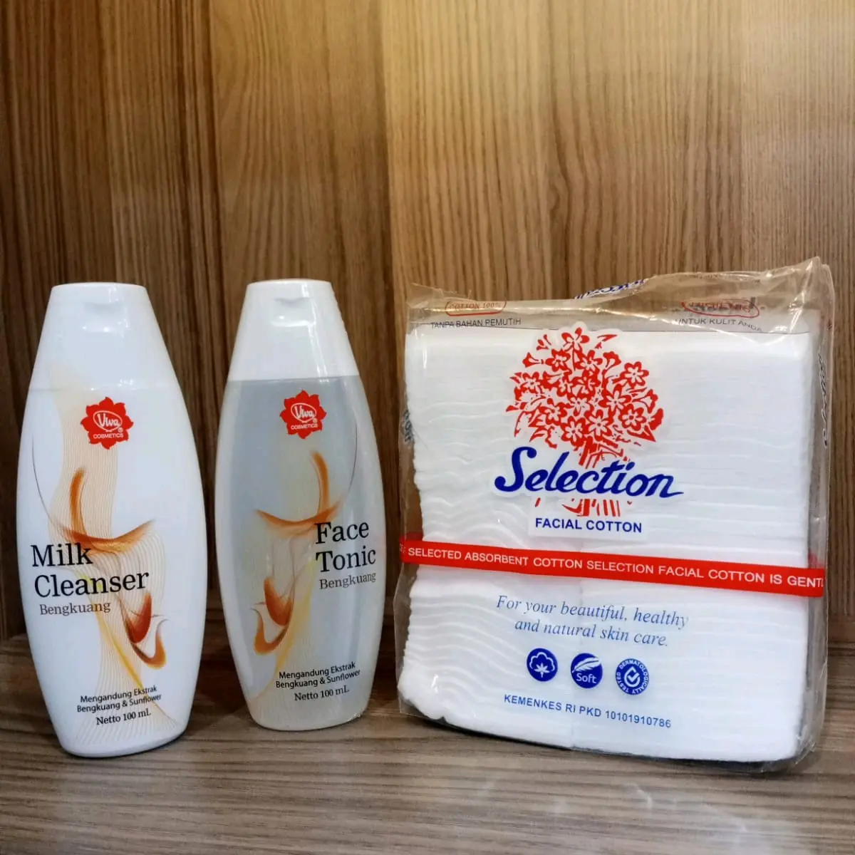 [ VIVA ] Paket hemat viva pembersih 100ml + penyegar 100ml + kapas 35gr