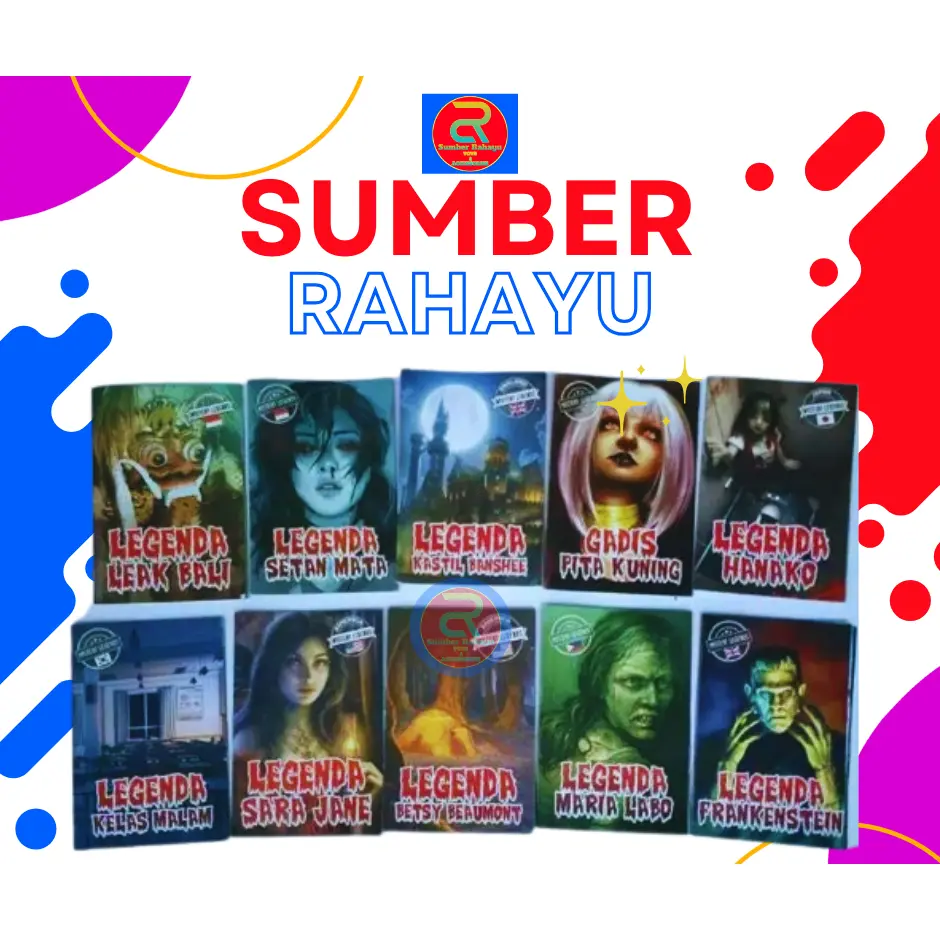 MAINAN ANAK KOMIK HORROR BUKU CERITA BERGAMBAR HORROR LEGENDA MISTERY TERMURAH ISI 5 PCS