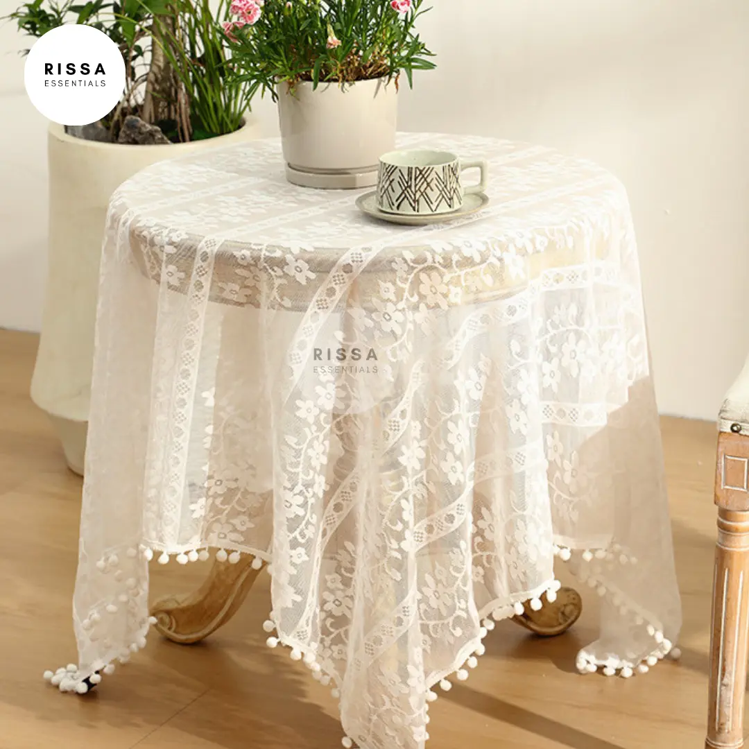 [RISSA] Alas Meja Yelena Renda Lace Napkin Kain Serbet Renda Vintage Taplak Meja Dekorasi Modern Home Decor Kain Motif Aesthetic Rissa Essentials
