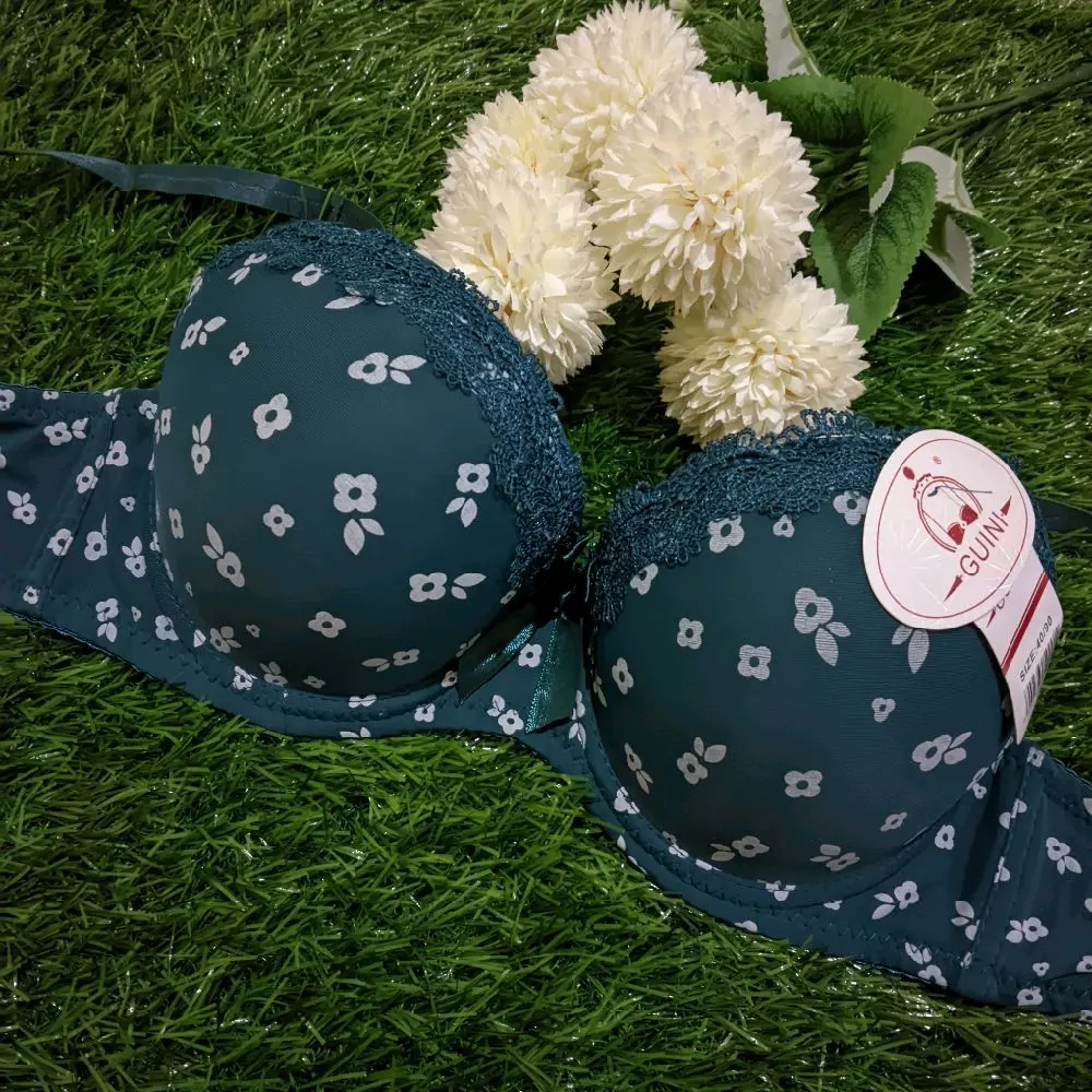 Paket Hemat 4 Pcs Bh Wanita Cantik Busa Tebal Pake Kawat Cup B ke C Bra Kancing 3 Cantik Beha Push Up Nyaman