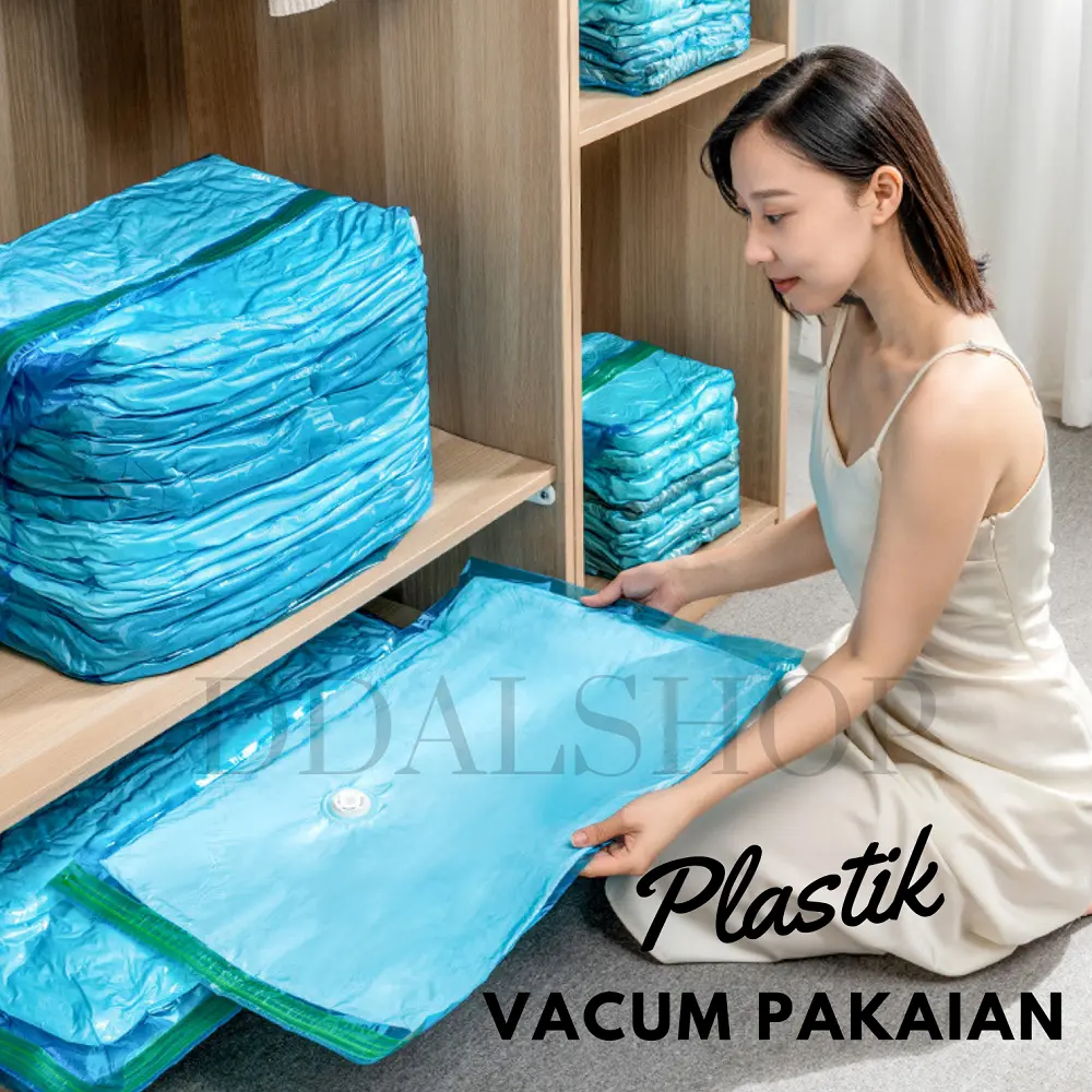 plastik vacum / vacuum bag plastic kantong plastik vakum baju pakaian Bahan PA+PE vacuum travel bag Penyimpanan