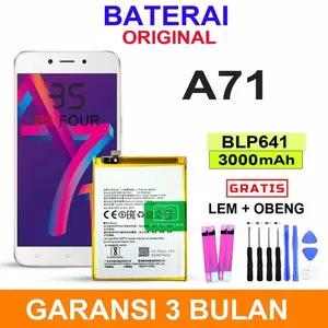 GARANSI 6 BULAN} battery compatible opo A71 2017 - A71 2018 -cph1717 - blp641 baterai