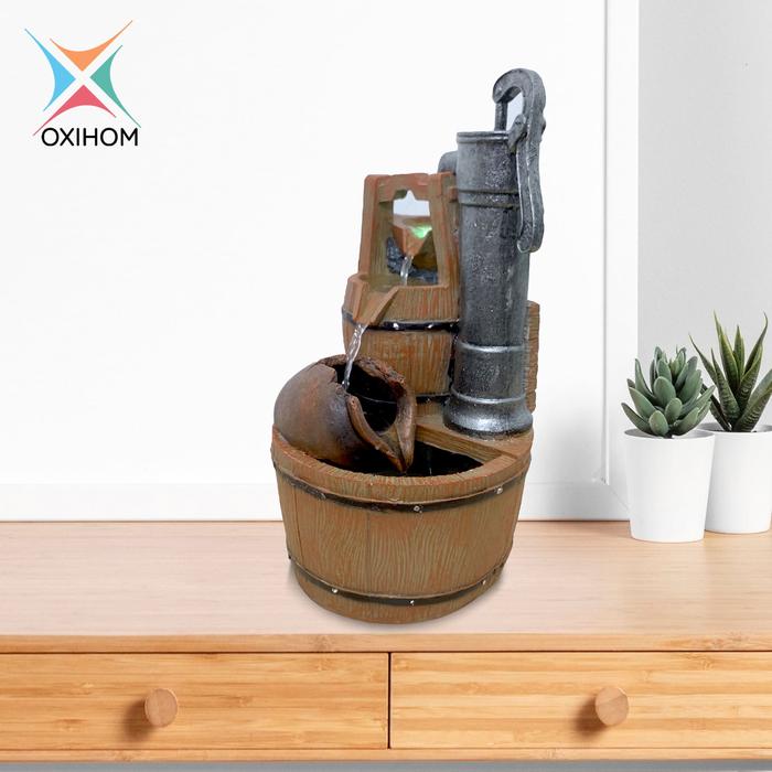 Gambar Oxihom W009 Water Fountain Ornament Articles Taman Air Mancur Mini Garden Abstrak Dekorasi Indoor dan Outdoor Rumah Unik dan Antik Feng Shui Motif Batu Alam Minimalis Membuat Ruang Tamu yang Mewah Elegan Hangat dan Romantis dengan lampu LED - W009 dari Oxihom Kota Depok Tokopedia