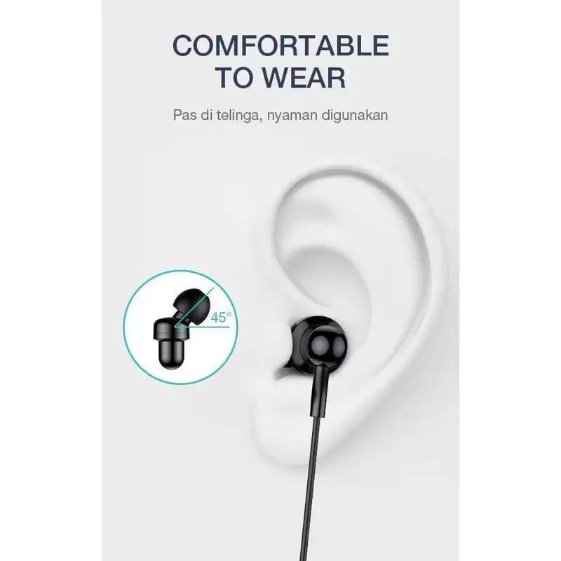 Headset Robot RE20 Earphone Wired Headset Bass Android Kabel Jack 3.5 mm Original 3