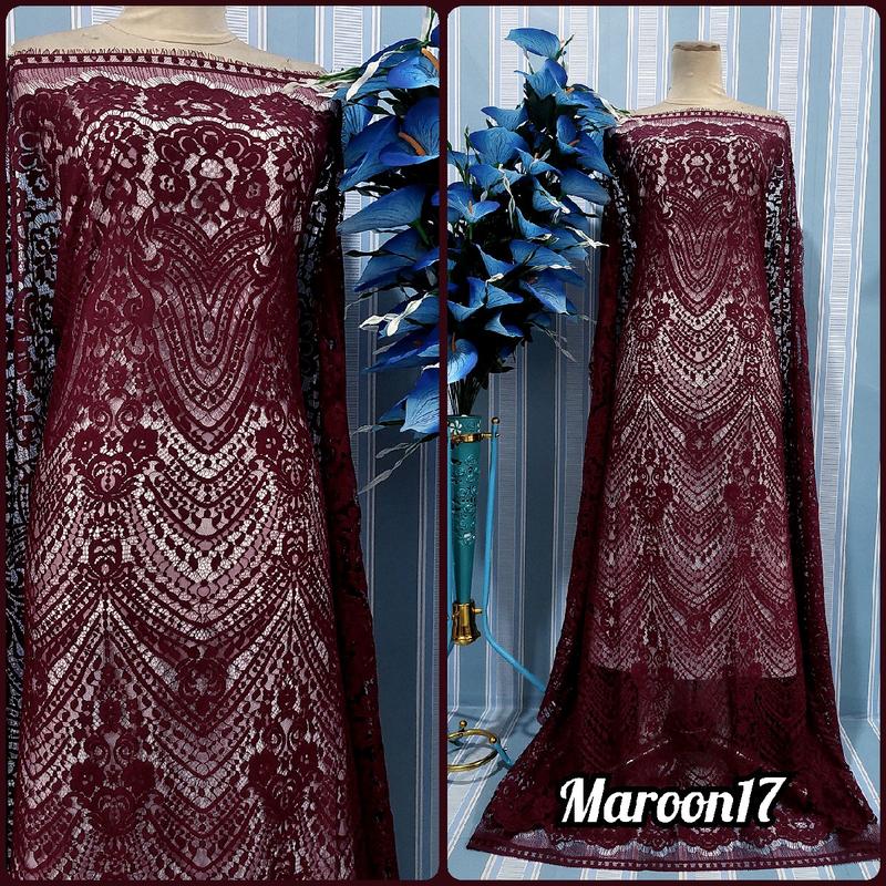 Brokat Semi Francis Motif Keraton , Isi Panjang 2,5m X Lebar 1,5m Best Seller Motif , Bahan Kebaya , Dress , Gaun , Outer Dll 1