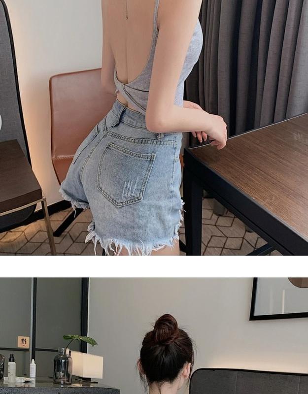 Product Introduction of Twisted Beauty Back Sling Vest Women's Summer Bottoming Shirt Outer Wear Inner Wear Backless Short Top 8