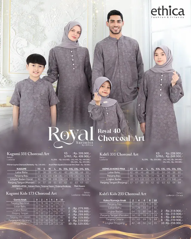 Sarimbit Royal 40 Chorcoal Art by Ethica New Arrival 5
