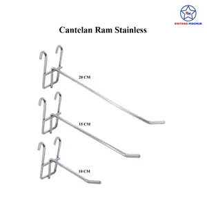 Cantelan / Cantolan / Gantungan / Kaitan Hook Ram Display Stainless
