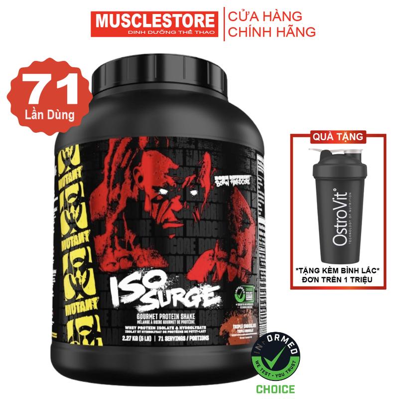  Sữa Bột Whey Protein Mutant Iso Surge 5LBS  71 Lần Dùng  | Made In Canada 
