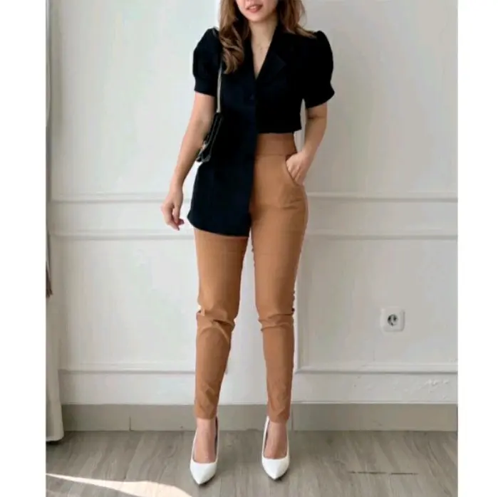 GBF Yona Shirt | Kemeja Kerja Wanita | Kemeja Wanita Kasual | Kemeja wanita tebal import Atasan Top