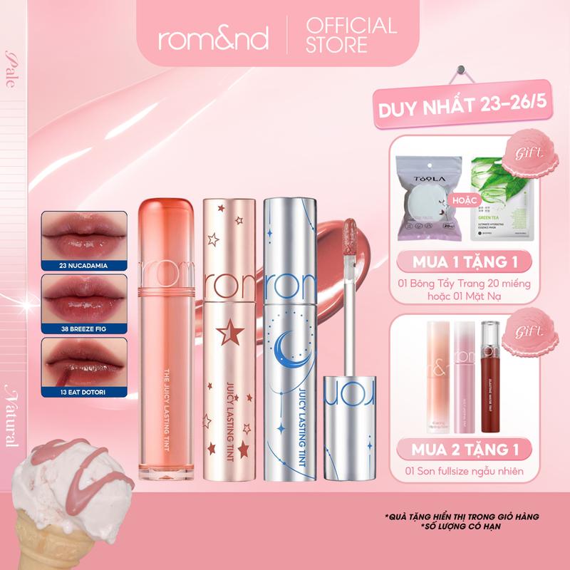 [Rom&nd][Màu 1-39] Son Tint Lì Trang Điểm Hàn Quốc Romand The Juicy Lasting Tint Cosmetic Son Môi Mỹ Phẩm