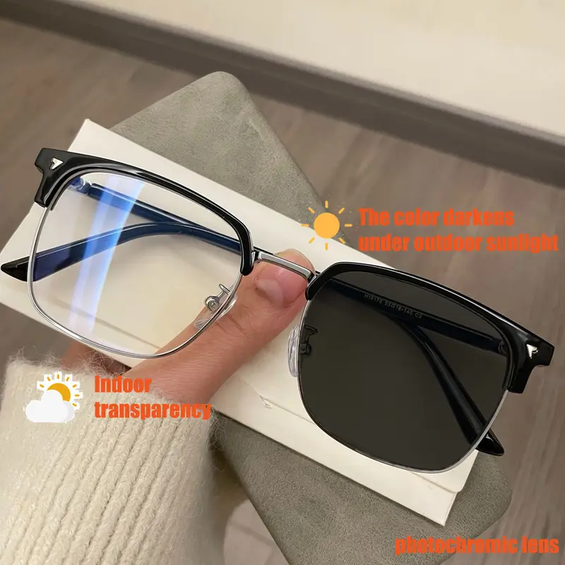 Kính Nam Nữ, Thời Trang, Đổi Màu, Làm Bằng Chất Liệu Kim Loại TR0 5