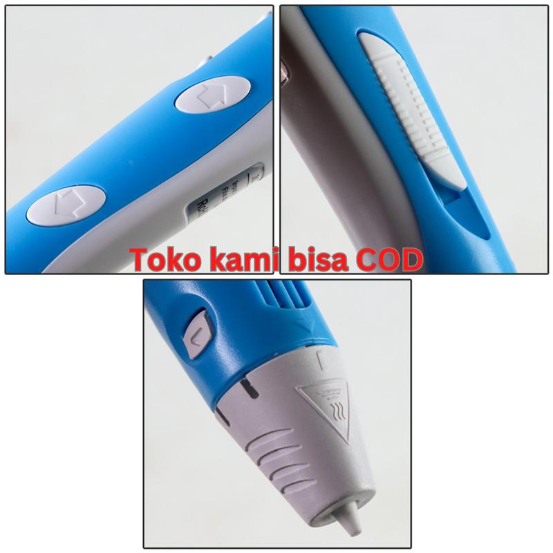 BAYAR DIRUMAH Pulpen 3D Anak Stereoscopic Printing Gambar Ajaib 3 Filamen - Biru 7