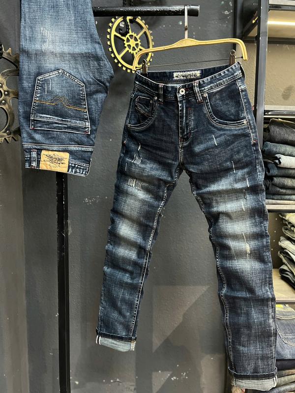   Jean Denim Guangzhou 731-735  Quần Jeans Nam Dài Xanh đậm vẩy sơn nhẹ K3 STORE J2969 -J3593 Menswear Pants Có Túi Vải Denim mùa hè mềm mỏng Selvedge 