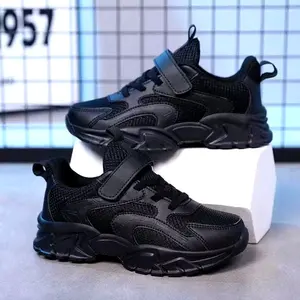 Sepatu sekolah hitam sepatu full black sepatu anak perempuan sepatu sekolah anak laki laki fashion 2025