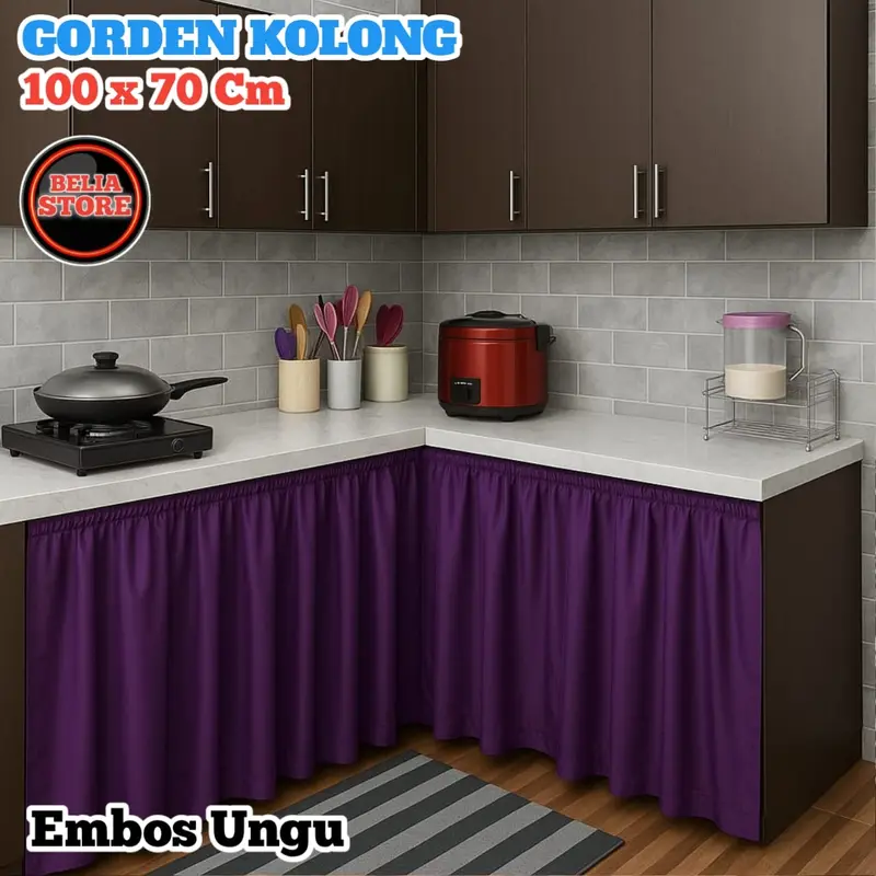 1 PAKET ISI 4 PCS GORDEN KOLONG DAPUR MINIMALIS 100 X 70 CM + TALI Aesthetic 4