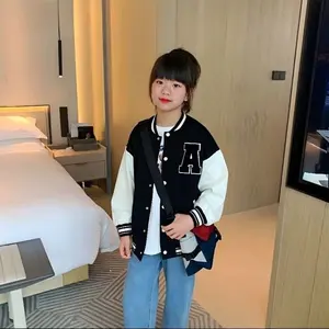 Jaket Varsity Baseball Anak (0.5 th 18 th) Logo INISIAL A (BISA REQUEST HURUF) Laki Perempuan Bomber Kid GIRL BOY FLeece Unisex 1 2 3 4 5 6 7 8 9 10 11 12 13 14 15 16 17 Tahun Jacket KIDS Korean Style Mix Kombinasi 2 Warna Two Tone Street Wear Hypebeast