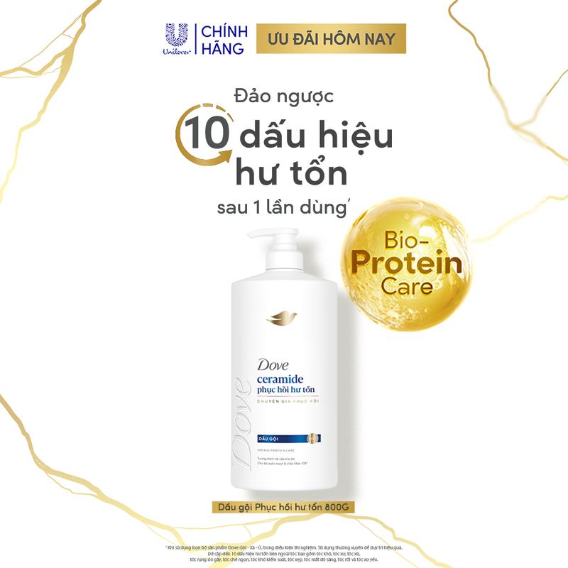 [1] Dầu gội Dove Ceramide Hỗ Trợ Dưỡng Tóc Và Phục hồi hư tổn 850gr