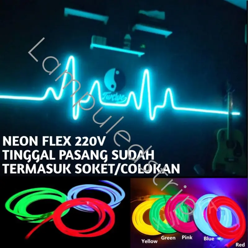 PROMO LAMPU HIAS MOTIF DETAK JANTUNG LAMPU HIAS KAMAR AESTHETIC LAMPU NEON FLEX 220V SIAP PAKAI SUDAH TERMASUK SOKET ATAU COLOKAN JADI TINGGAL COLOK AJA