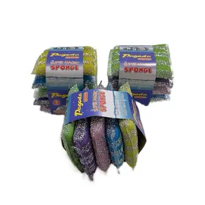 ( Paket 5 pcs ) Super Magic Sponge Pagoda / Spons Cuci Piring Kotak / Spons Cuci Piring Murah