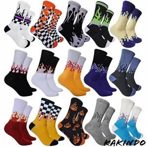 Kaos Kaki Old School Motif Api Panjang Sebetis Pria Wanita Katun Dewasa Banyak Motif Sekolah Kerja Nyaman Unisex Lembut Tebal