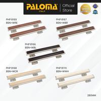 Gambar PALOMA Gagang Tarikan Pintu Door Pull Handle Superalum Satin Silver Black Hitam Brown Coklat Red Merah White Putih PHP 8166 PHP 8167 PHP 8168 PHP 8169 PHP 8170 PHP 8171 PHP 8172 PHP 8173 PHP 8174 PHP 8175 PHP 8176 PHP 8177 PHP 8178 PHP 8179 PHP 8180 - Brushed Satin Nickel + Wood Black, 280 mm dari PALOMA Official Kota Administrasi Jakarta Timur 2 Tokopedia