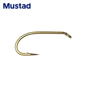 Mustad 30PCS Bronze Finish Nymph/Wet Signature Fly Fishing Hook Micro barb 3X Strong Ringed Eye Forged Trout Flies Hooks - 30PCS Size 8