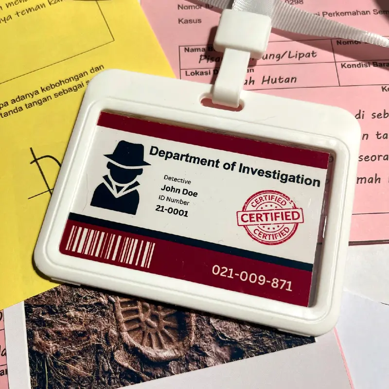 Name Tag ID Pemain "Detektif & Investigator" 3enang_Merah 1