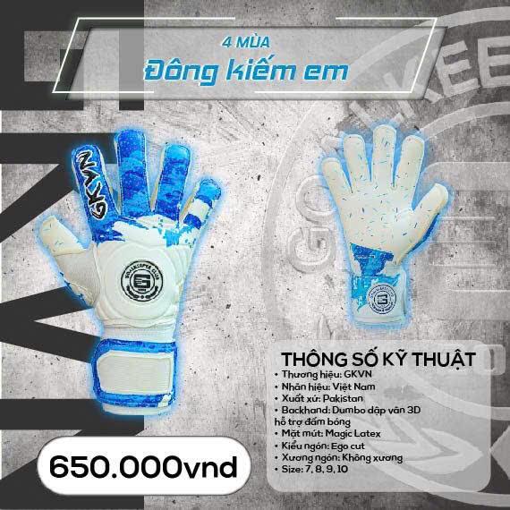 Găng Tay Thủ Môn GKVN 4 Mùa Không Xương [TẶNG GIẶT GĂNG + DƯỠNG ẨM + BĂNG CUỘN] 1