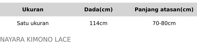 Nayara Kimono Lace Viscos semisutera / kimono modern kebaya modern