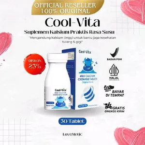 Coolvita Calcium Chewable - Coolvita peninggi Badan Tablet Kunyah Rasa Susu