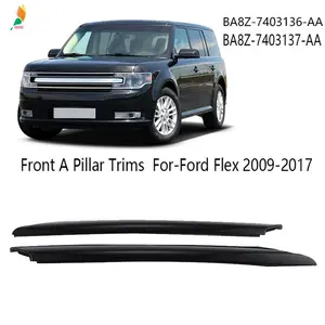 2x Dekorasi Tiang Kaca Depan Hitam Untuk-Ford Flex 2009-2017