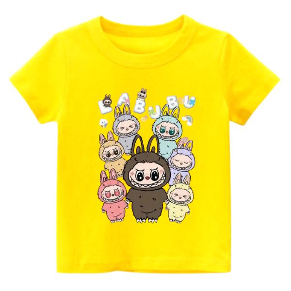 Kaos Anak Perempuan Lengan Pendek Gambar LABUBUU Katun Combed 30s Premium Quality Usia 1-11 Tahun Anak-Anak kaos  labuh Cotton 6