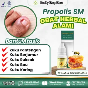 Cairan Tetes Untuk Sakit Kuku, Kuku Cantengan, Kuku Berjamur, Kuku Rusak, Kuku Bau Tak Enak, Kuku Kering -  PROPOLIS SM 6ml suplemen  kesehatan
