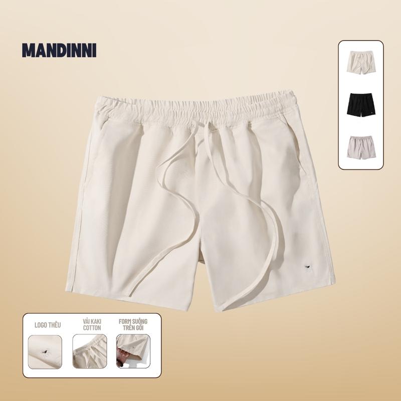 Quần SHORT KAKI nam MANDINNI vải Cotton Kaki cao cấp trẻ trung lịch lãm chuẩn form